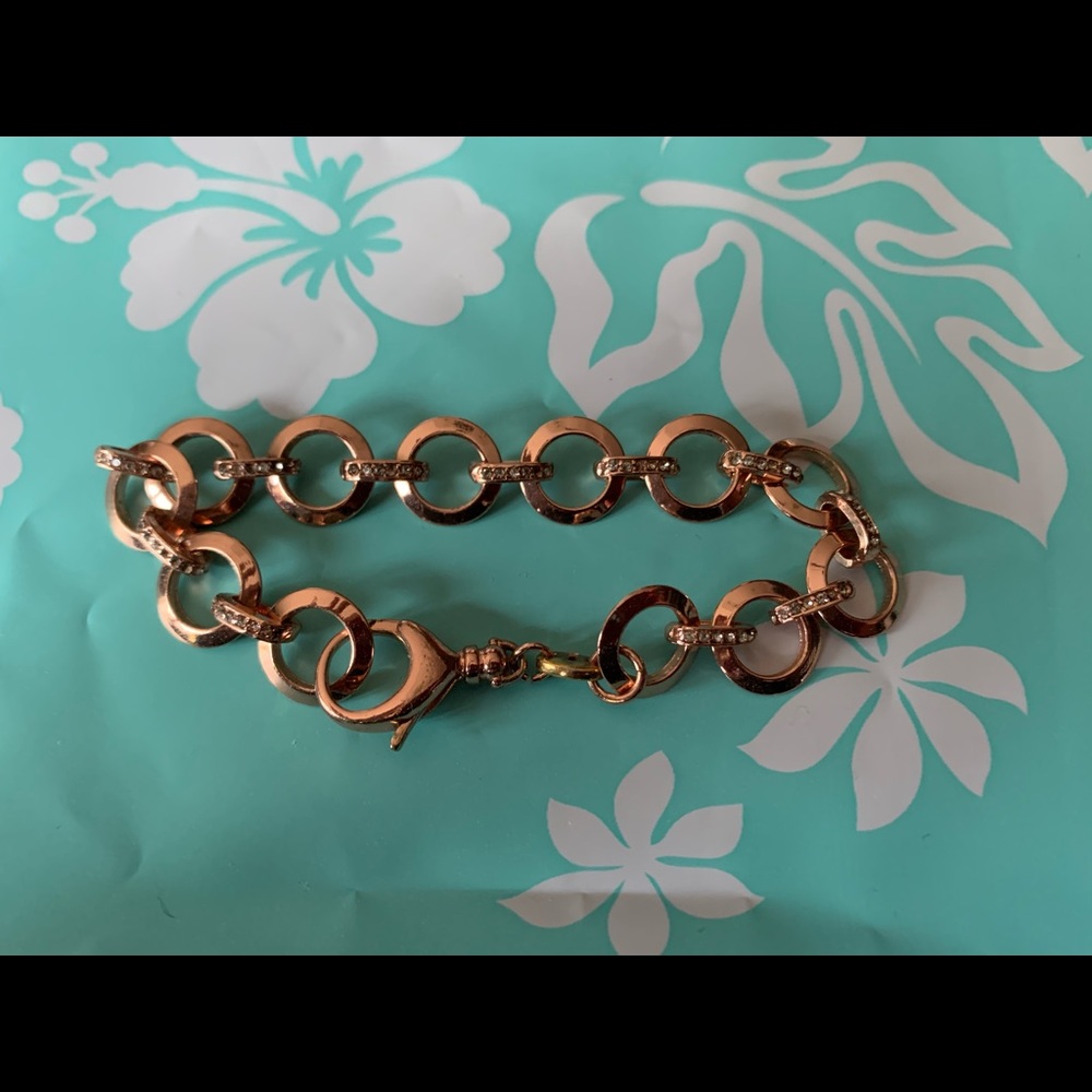 Fossil rose gold link bracelet